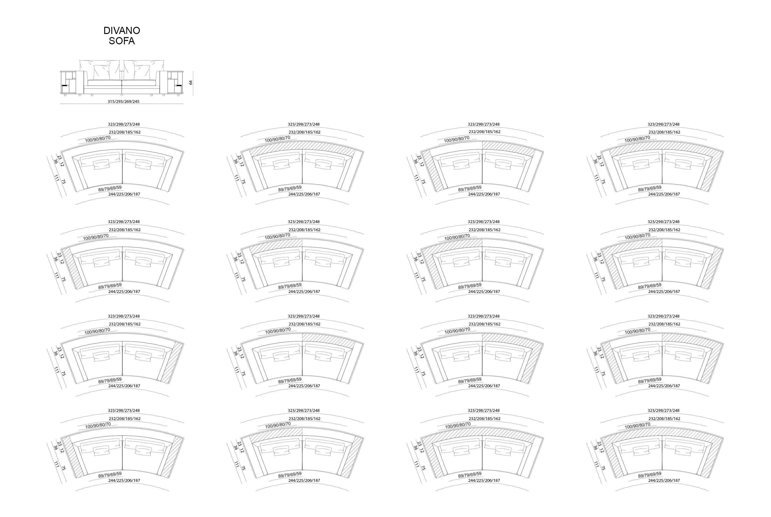 Кожаный модульный изогнутый диван Visionnaire Nomad ARCH-00108311 - Вид №13