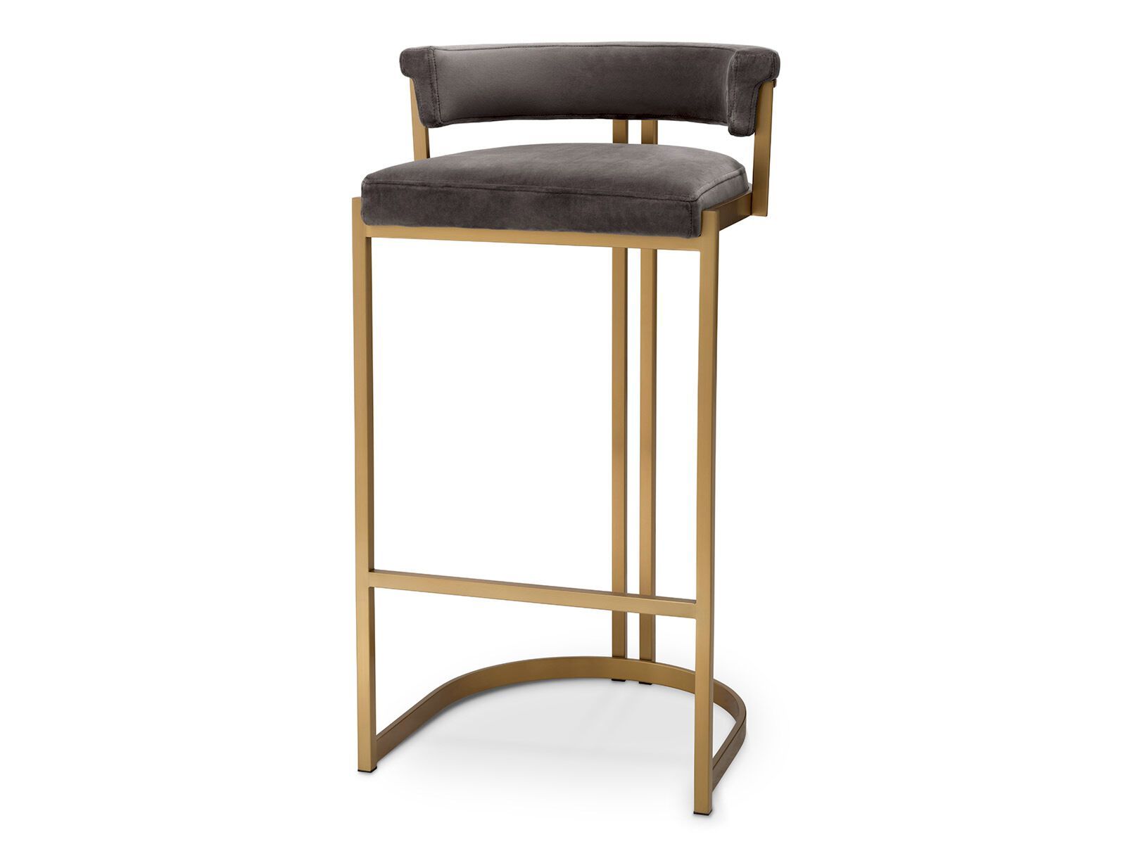 Бархатный мягкий барный стул со спинкой Eichholtz DANTE ARCH-00035464