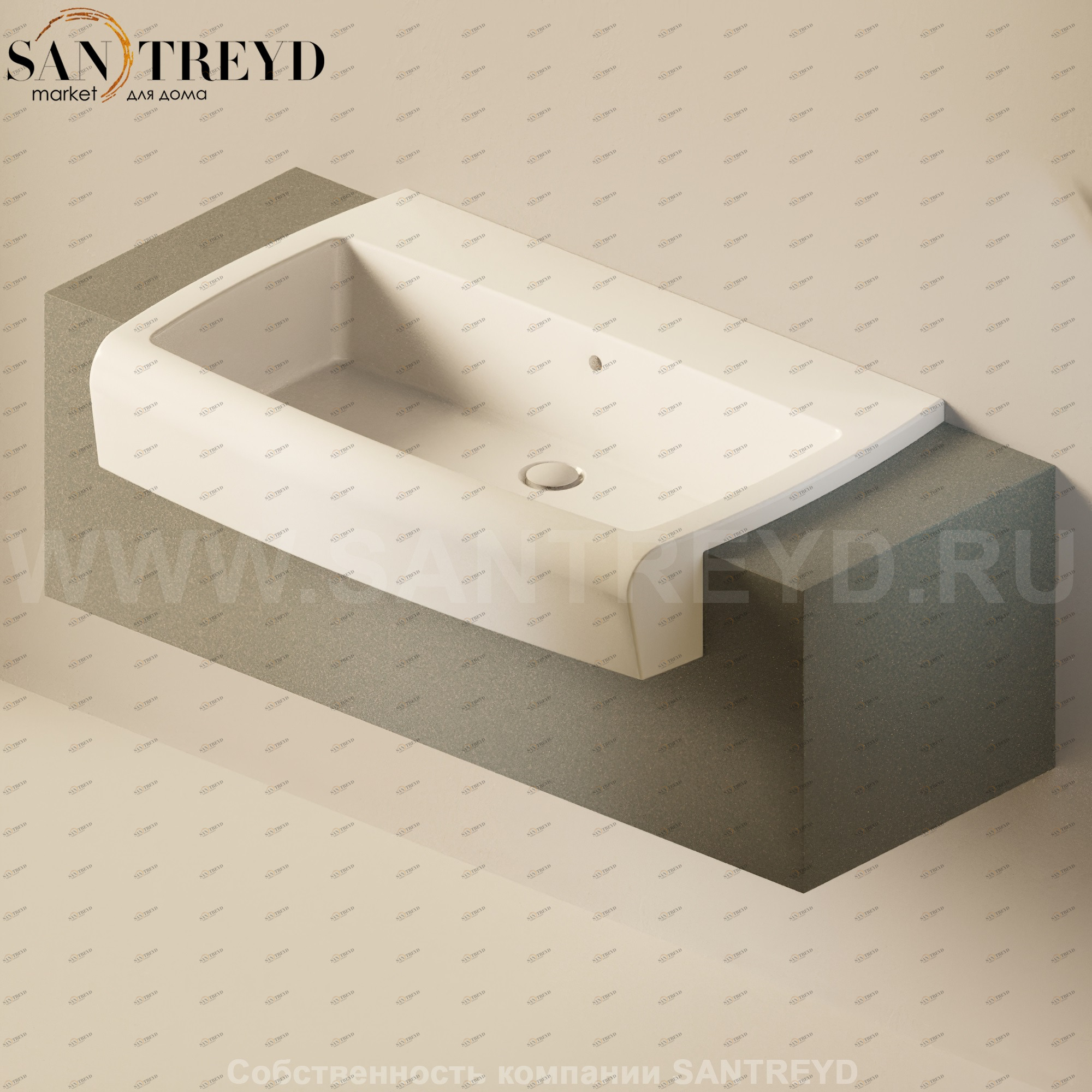 Flaminia UNA Консоль для раковины от 120 до 200 см серая UNA90C1.7037 Ceramica Flaminia UNA90C17037