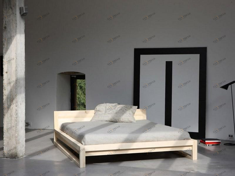 Artisan Двуспальная кровать из дерева Basic Begrxxy