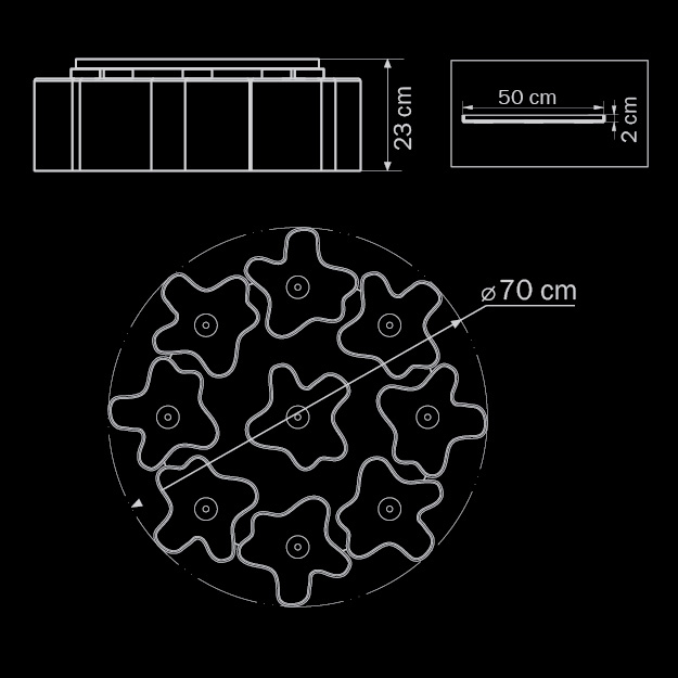 Потолочная люстра Lightstar Nubi Ondoso 802091 LIGHTSTAR ДИЗАЙНЕРСКИЕ, NUBI ONDOSO 058351 Белый  - Вид №1