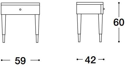 VOLPI Прикроватная тумба с ящиками Luigi volpi Lv-83004.cd1 - Вид №1