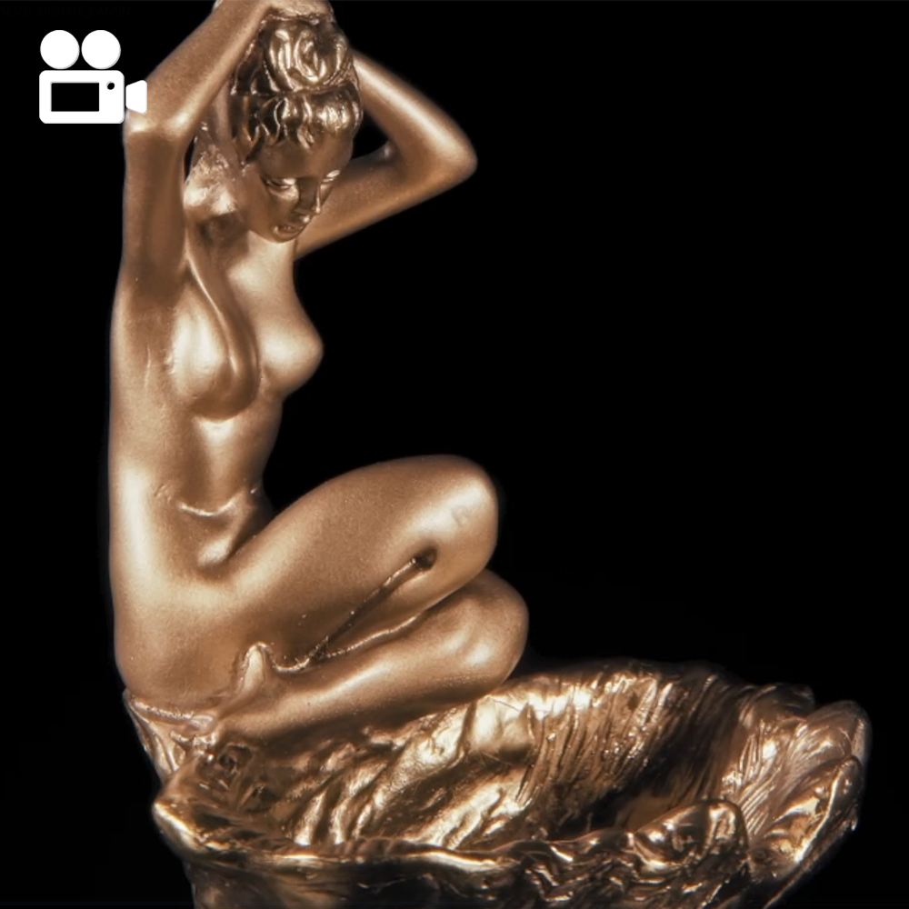 22570 Подставка для украшений Девушка на ракушке Бронза BOGACHO 4627138204672