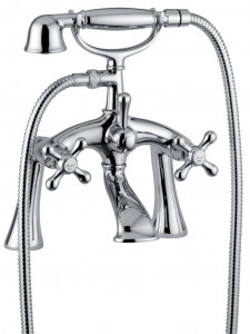 15527 Внешний смеситель для ванны и душа на стойке, соединение с душевым набором. Bongio Axel