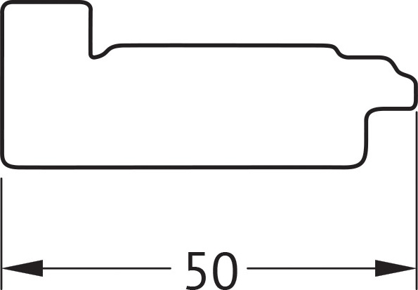 BY 7415 Зеркало в багетной раме - состаренное дерево 50 mm EVOFORM Octagon - Вид №4