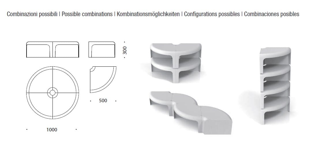 Журнальный столик из АБС-пластика B-LINE 4/4 ARCH-00026705 - Вид №5