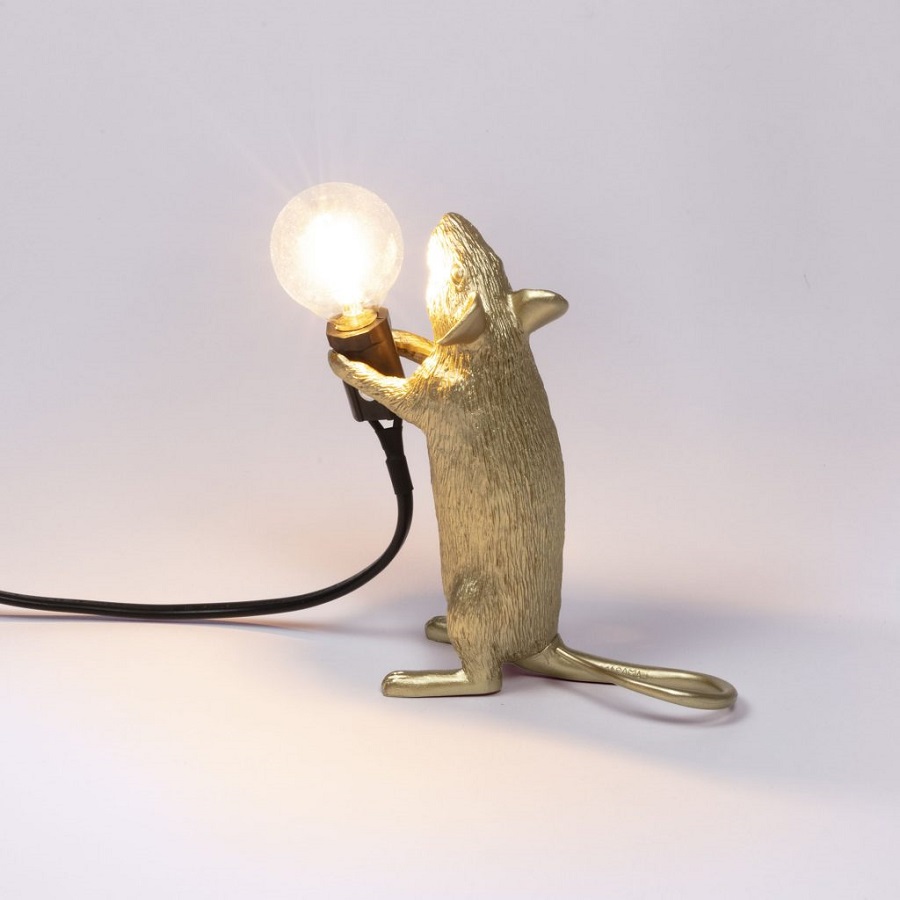 Светильник настольный Mouse Lamp Step, золотой Seletti 14948GLD - Вид №4