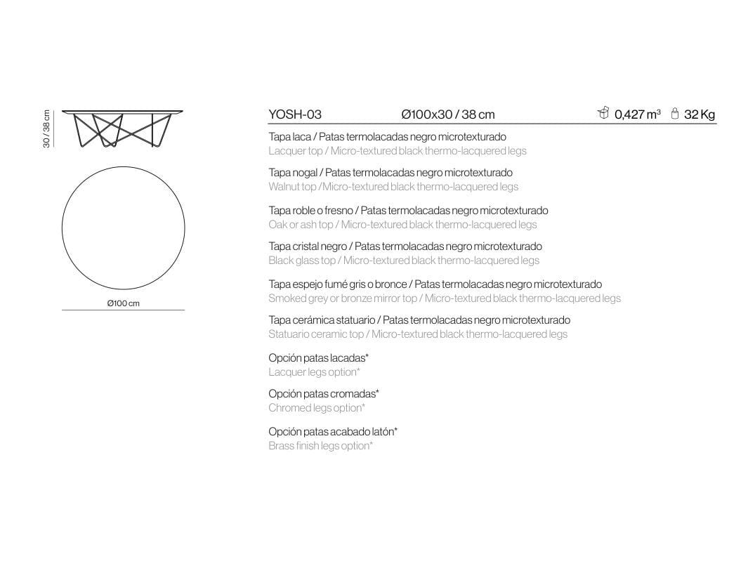 Круглый низкий журнальный столик Kendo Mobiliario Yohsi ARCH-00136468 - Вид №7