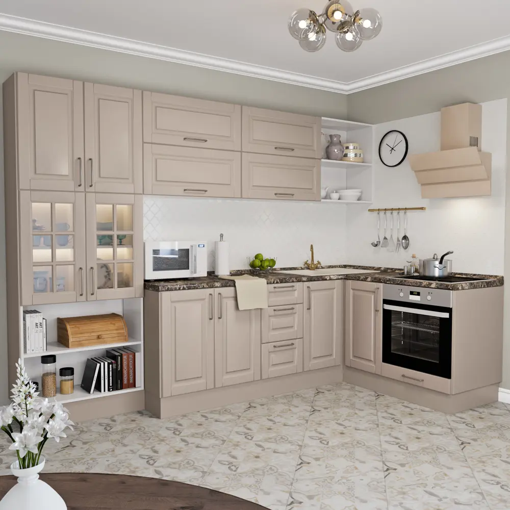 Двери для шкафа Delinia «Леда бежевая» 80x70 см, МДФ, цвет бежевый, 3 шт STLM-2211083 - Вид №3