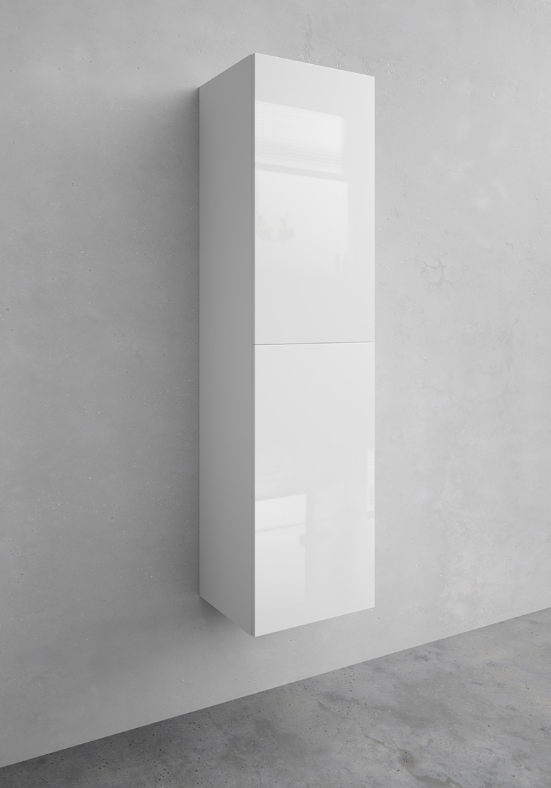 320123 Высокий Шкаф Flex City White Shiny Noro  Белый глянцевый 