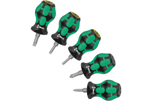 16199947 Набор коротких отверток Stubby Set 2 SL3.5/4/5.5, PZ1/2 x 25 мм WE-008871 WERA