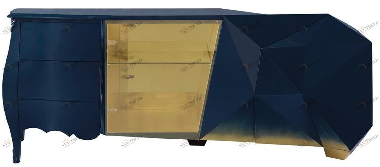 Jetclass Буфет из лакированного дерева и стекла с ящиками  Oev210a 