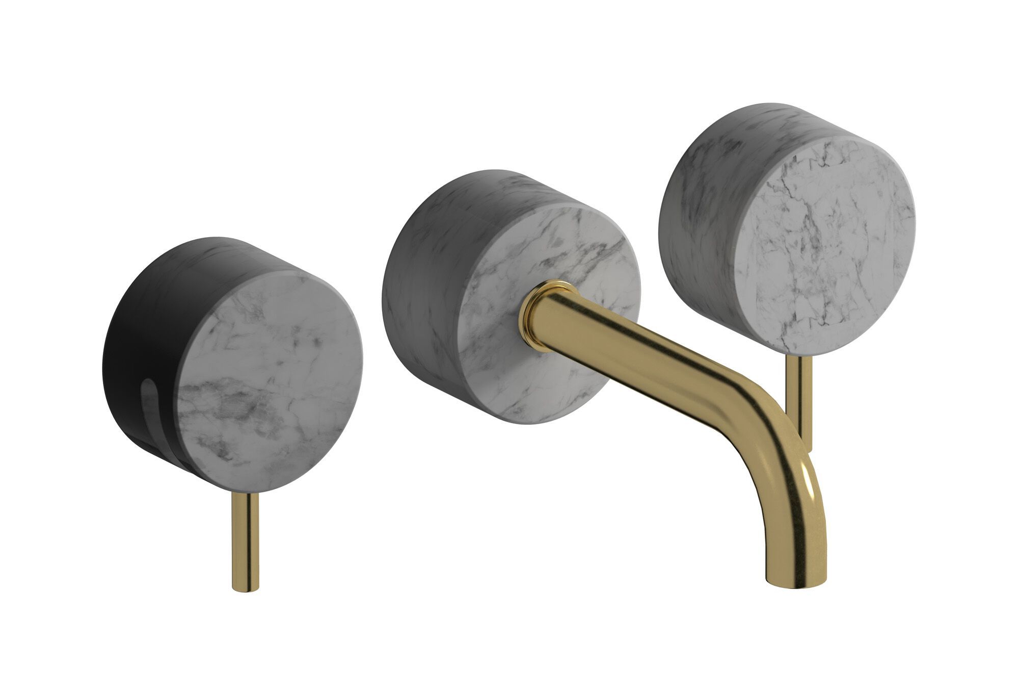 Мраморный настенный смеситель для раковины с 3 отверстиями IB мрамор + мрамор Elle ARCH-00021164 - Вид №5