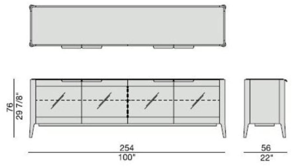 Porada Буфет из орехового дерева со встроенной подсветкой Eighteen sun-id-1401555 - Вид №1