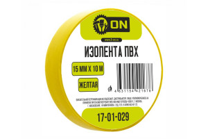 16549857 Изолента ПВХ 15мм х 10м желтая 17-01-029 On