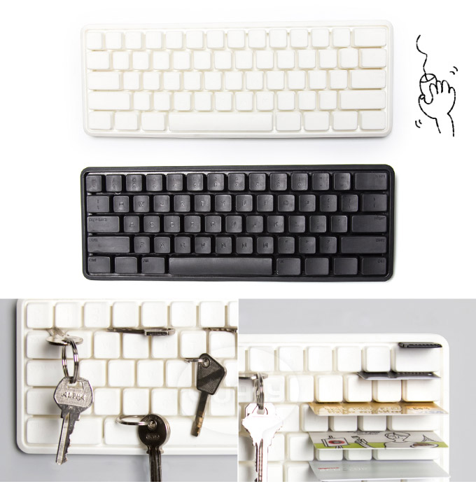 QL10155-WH Держатель ключей и мелких предметов key board белый Qualy  - Вид №2