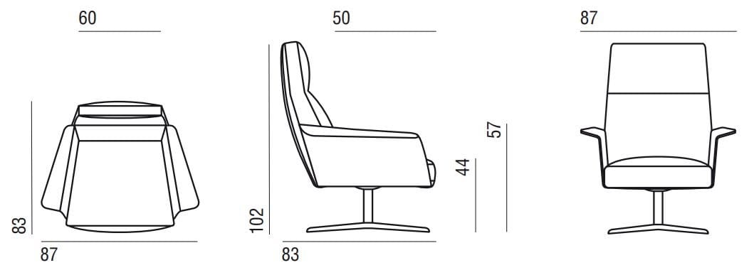 Спицевое кресло с подлокотниками Verzelloni Nilson ARCH-00025081 - Вид №2