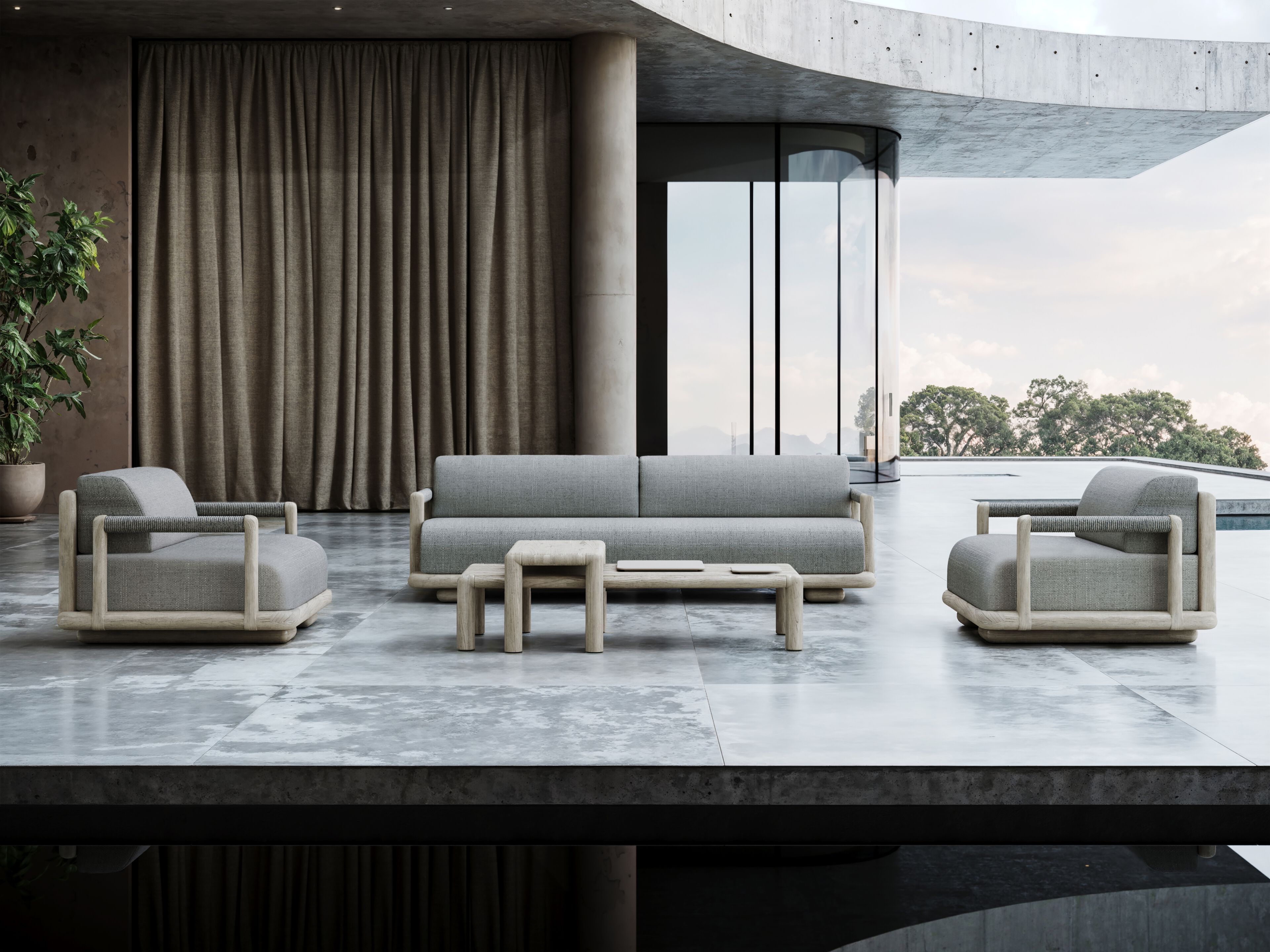 Тканевое садовое кресло с подлокотниками SNOC Caleo ARCH-00088352 - Вид №5