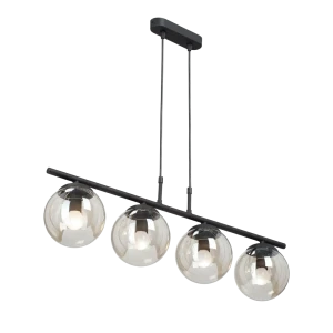 Люстра Vitaluce Евгения 4 лампы 12м² Е14 цвет черный матовый