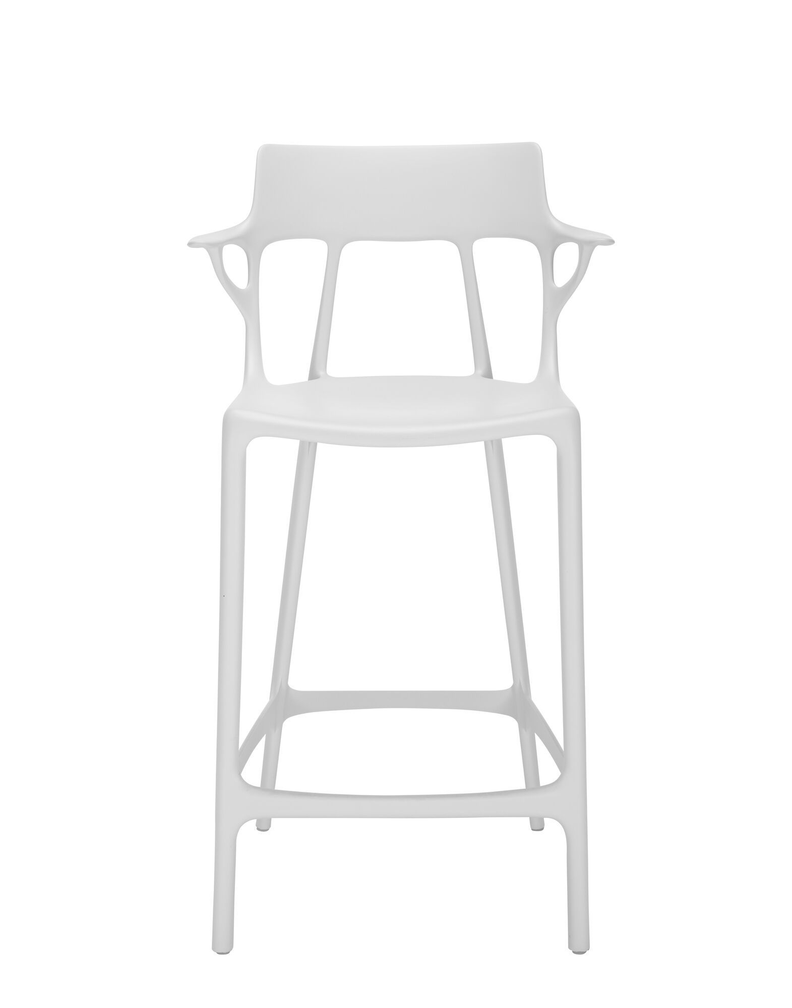 Высокий стул из переработанного инженерного пластика для сада со спинкой Kartell A. I ARCH-00056063 - Вид №6