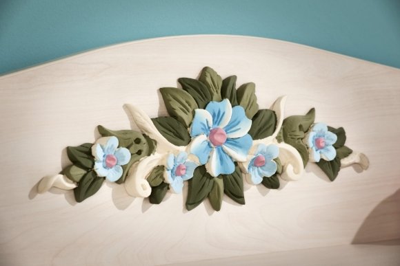 Стеллаж для книг с дверцей беленый дуб Flower CILEK FLOWER 00-3832192 Бежевый Santreyd - Вид №2