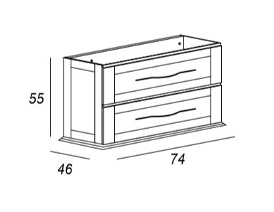 Мебель для ванной CEZARES TIFFANY 75 Blu Petrolio 54950 - Вид №1