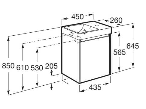 Деревянный подвесной умывальник с дверцами Roca Ona ARCH-00010810 - Вид №5
