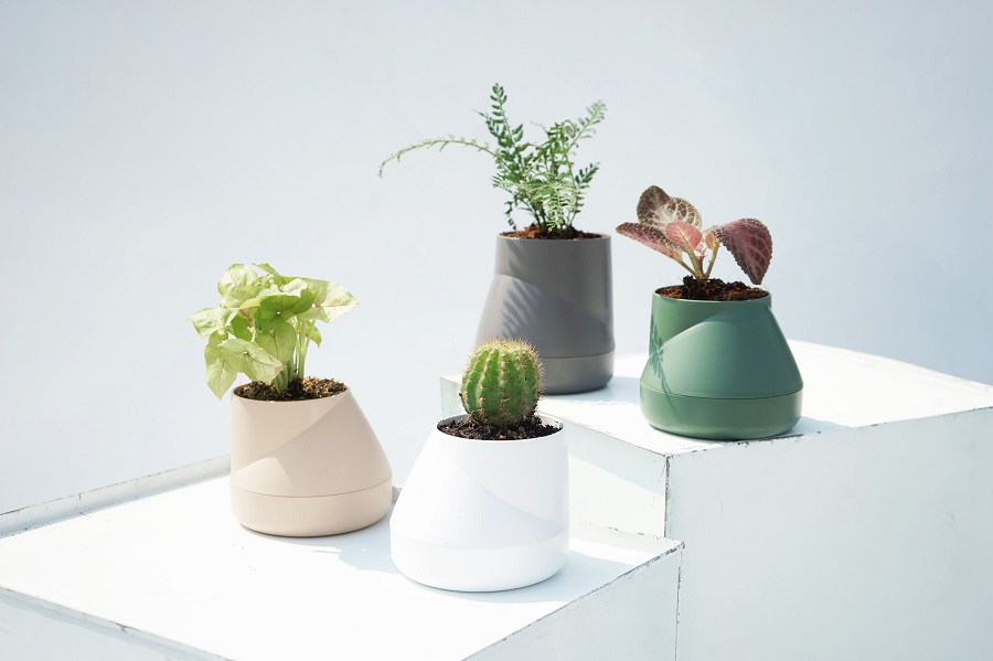 QLX20001-GN Горшок цветочный hill pot, маленький, зеленый Qualy  - Вид №2