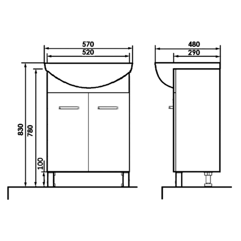 O-mebel напольная тумба Стиль Белый ORANGE sun-id-1517198 - Вид №3
