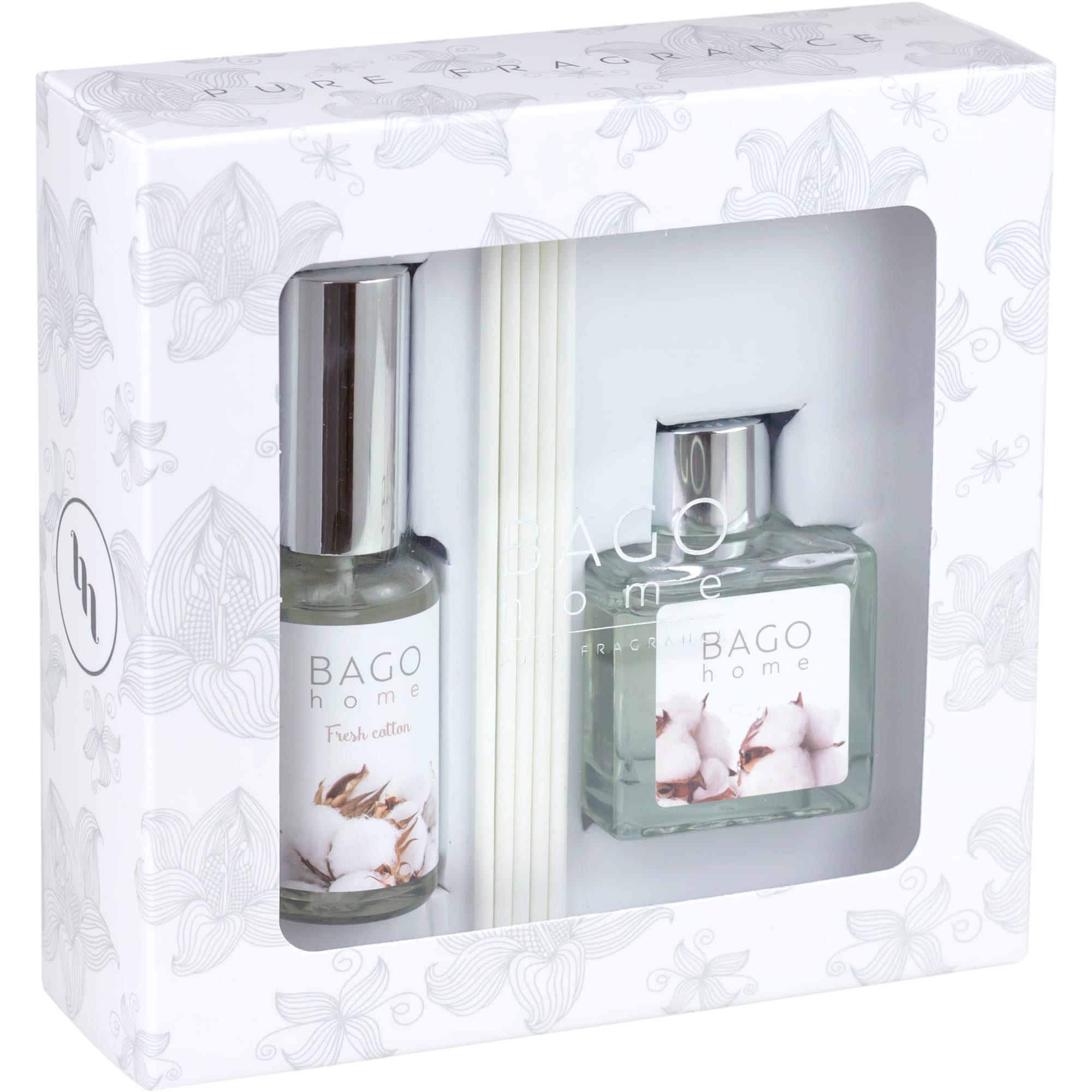 82890132 Набор диффузор и спрей аромат «Свежий хлопок» 45/30 мл Santreyd  - Вид №3