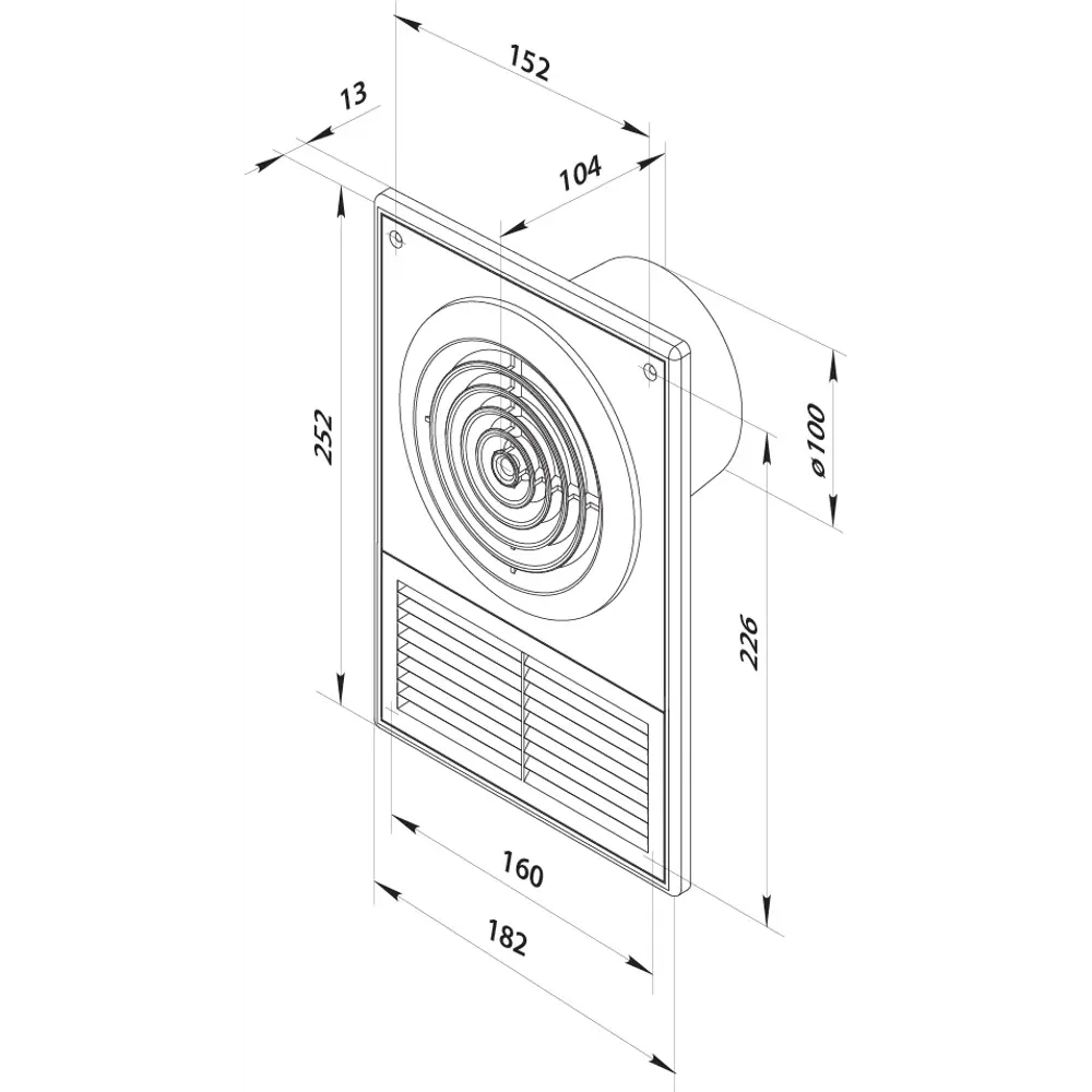 Вентилятор осевой вытяжной Вентс D100 мм 34 дБ 98 м³/ч цвет белый STLM-2056370 - Вид №5
