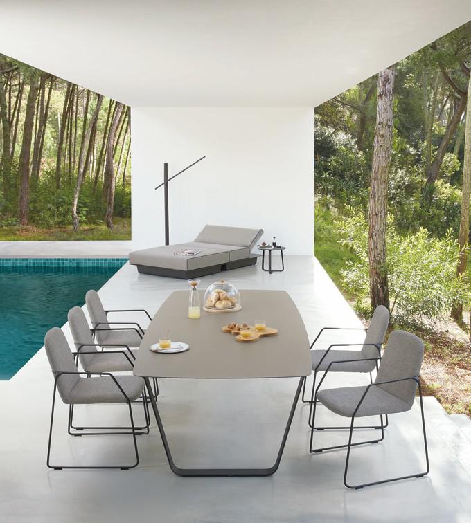 Обеденный стул белый лотос смоки Manutti Loop MNST79 - Вид №11