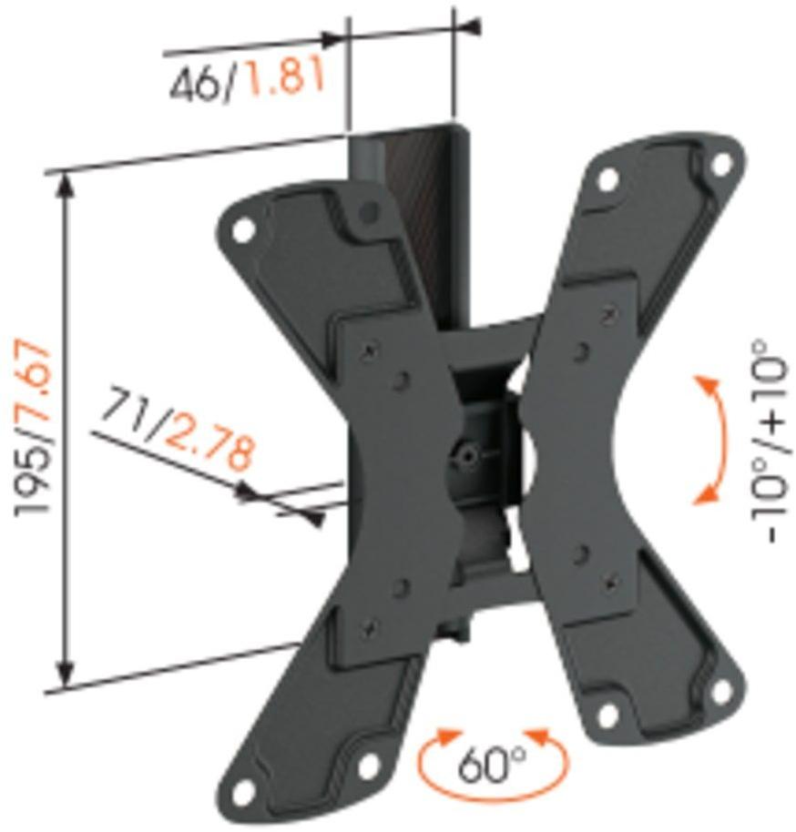 Vogel's - Exhibo Подставка для настенного монитора / телевизора Wall sun-id-1413543 - Вид №2