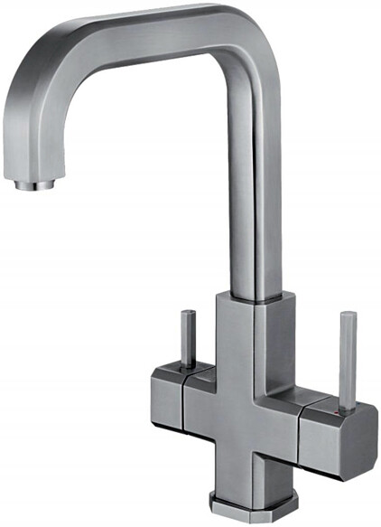 Смеситель ZorG Inox Ergo SZR-1127 для кухонной мойки, сталь