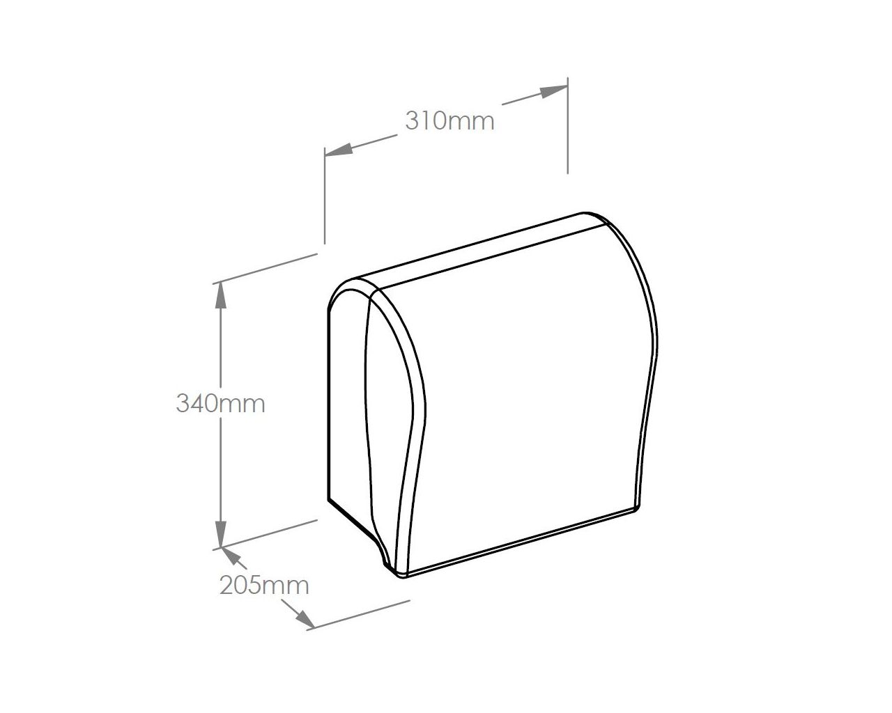 CUO352 Механический диспенсер для рулонных полотенец UNIQUE SOLID CUT ORANGE SPARK LINE Merida  - Вид №1