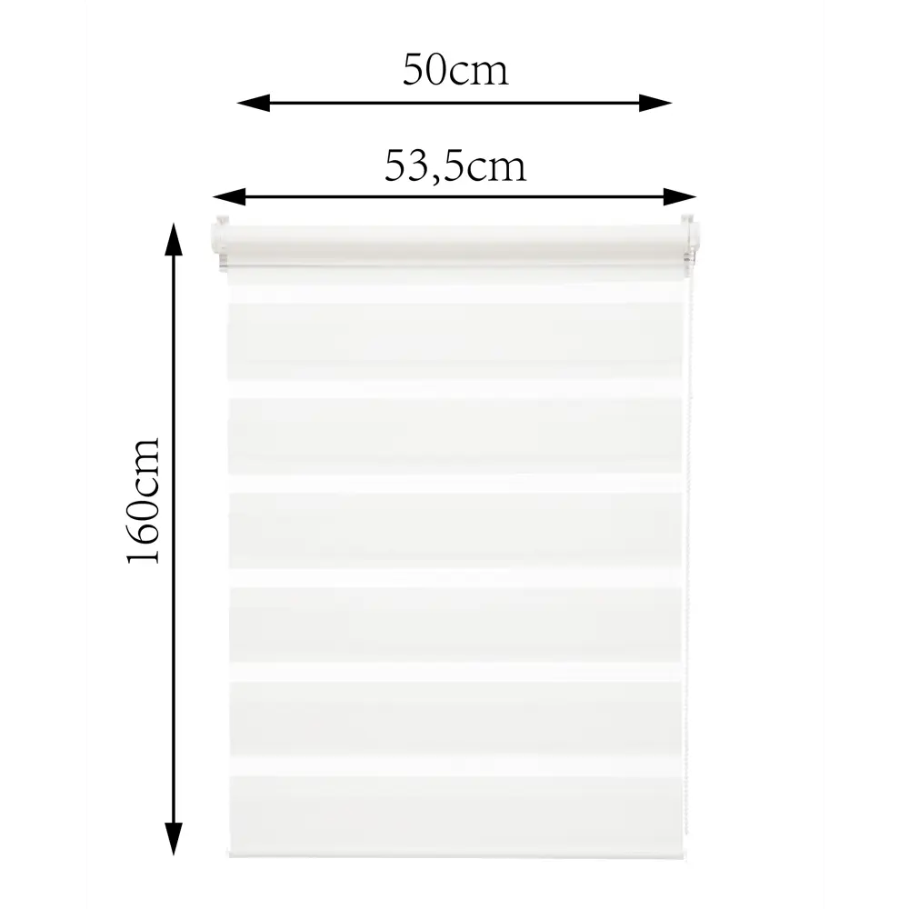 Штора рулонная день-ночь Inspire Peter 50x160 см белая White 0 82691067 STLM-2172899 - Вид №2