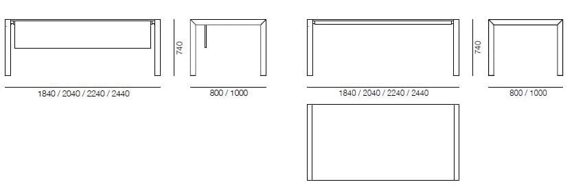 Прямоугольный рабочий стол PROF Extralight ARCH-00047652 - Вид №10