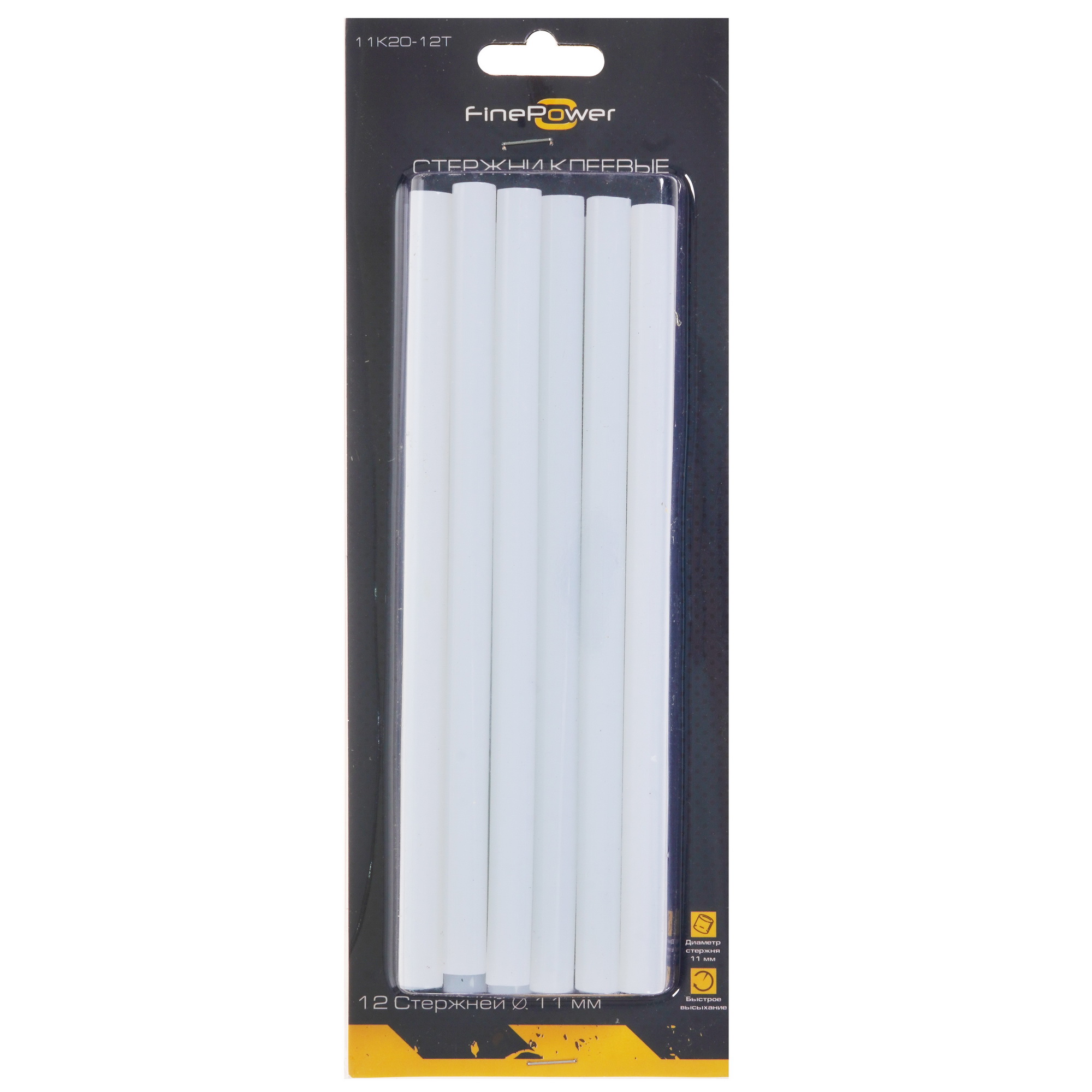 Стержни клеевые FinePower 11K20-12T полупрозрачный 4823090 STDN-0020647