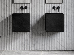 Мраморная квадратная одиночная подвесная раковина