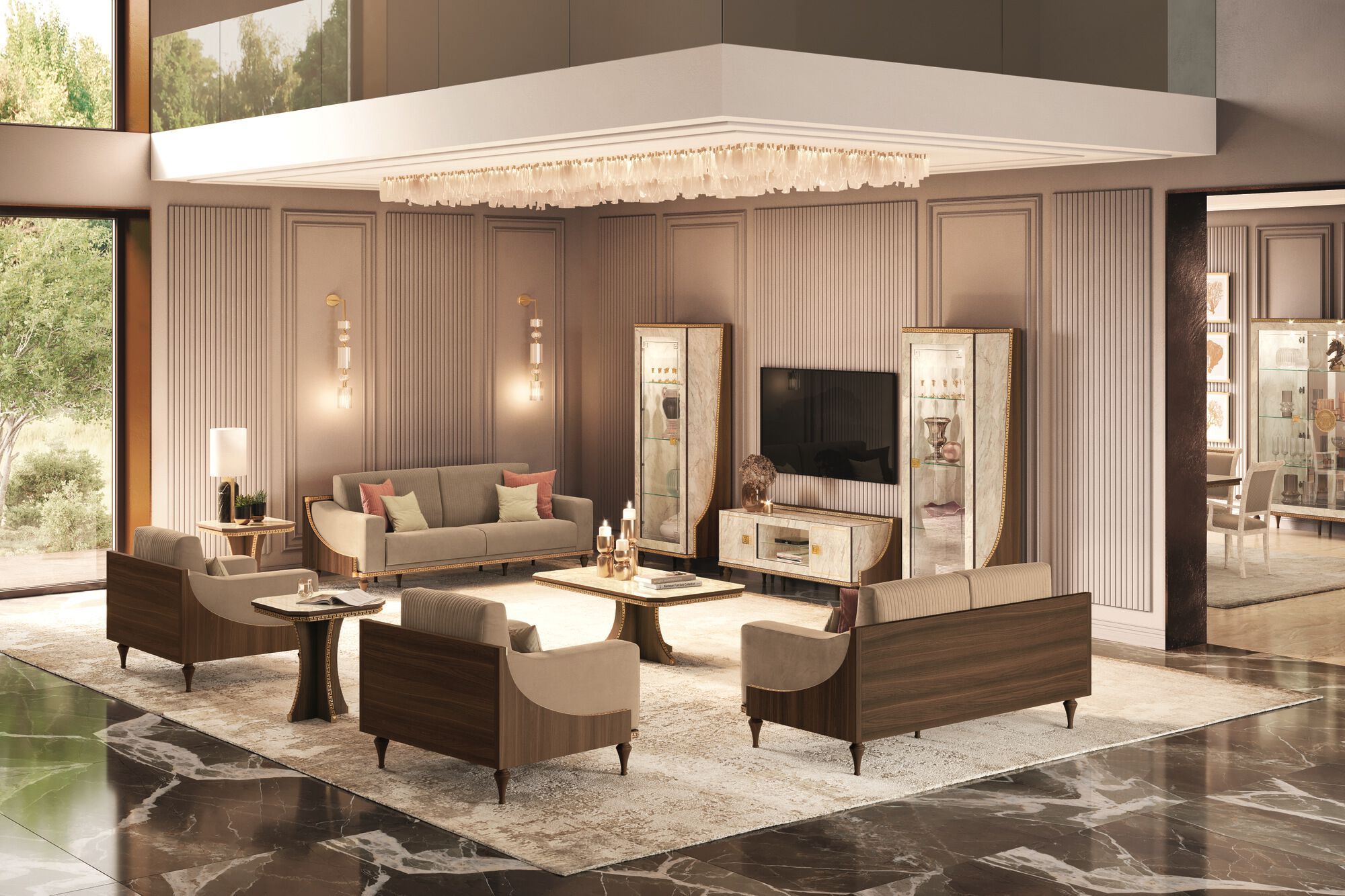 3-местный тканевый диван Arredoclassic Romantica ARCH-00088770 - Вид №2