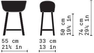 Very Wood Табурет высокий, обитый тканью, с подставкой для ног Rodeo sun-id-1437257 - Вид №3