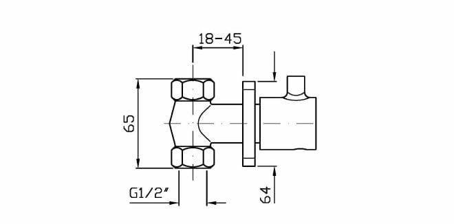 Латунный утопленный смеситель для душа с одним отверстием Zucchetti Pan ARCH-00130092 - Вид №2