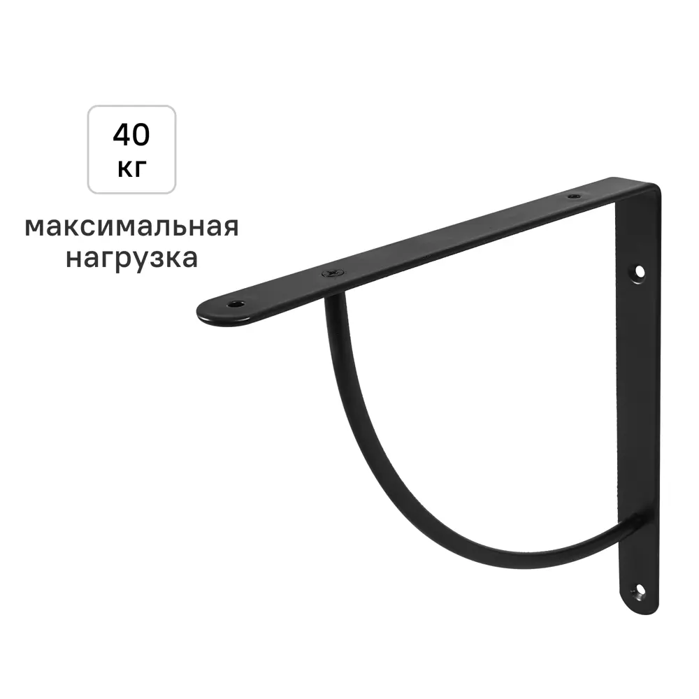 Утилитарный кронштейн Bi Bop 23x23 см нагрузка до 40 кг цвет черный 89438019 STLM-2139656 Santreyd Bibop