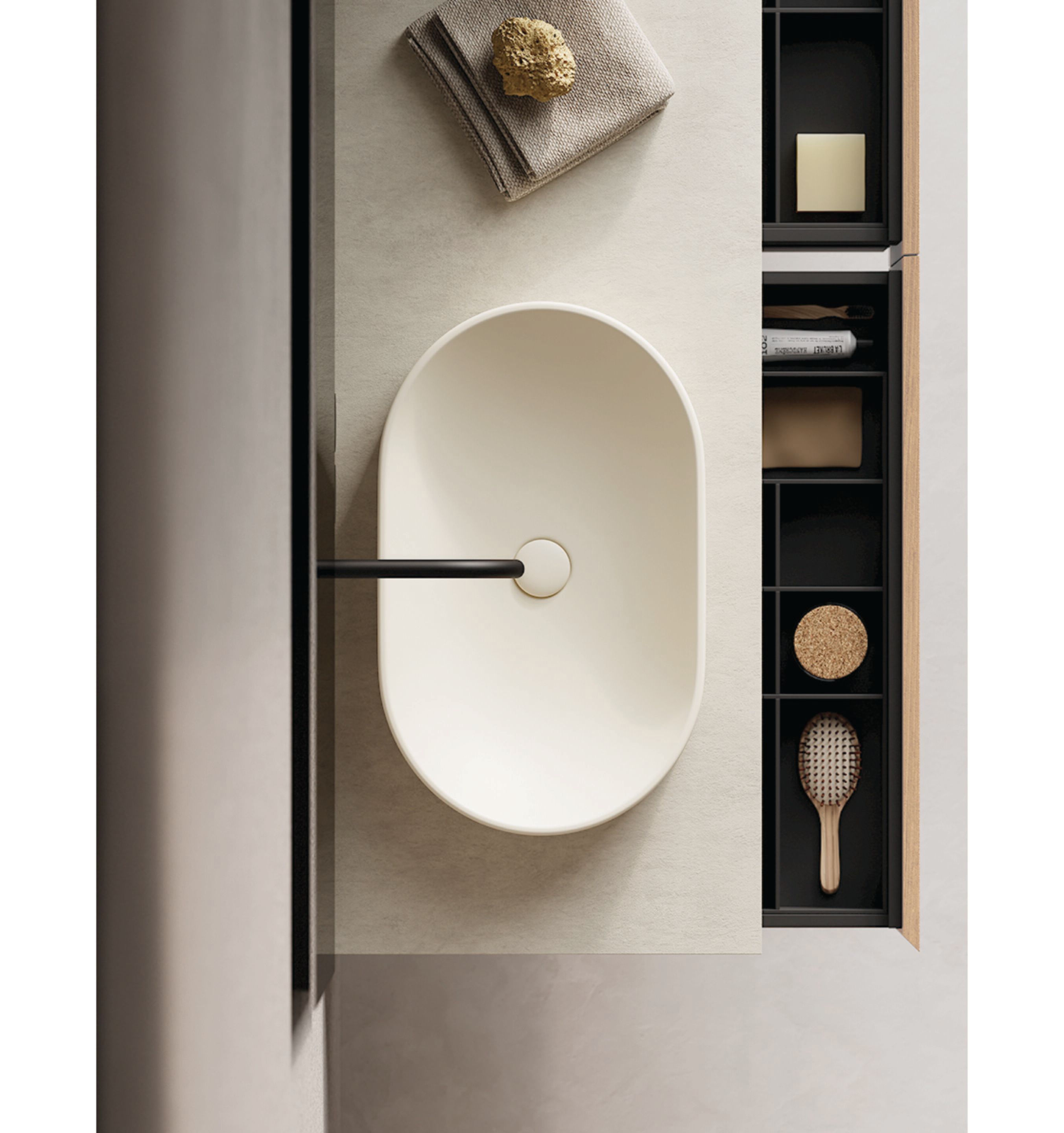 Керамическая столешница овальная раковина Nic ARCH-00049958 - Вид №5