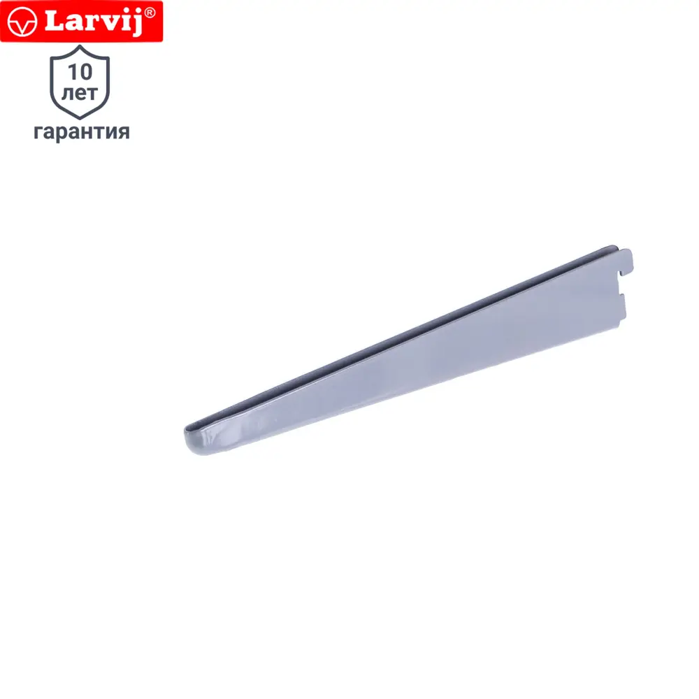 Кронштейн прямой двухрядный Larvij 32 см нагрузка до 55 кг цвет алюминий STLM-2031607