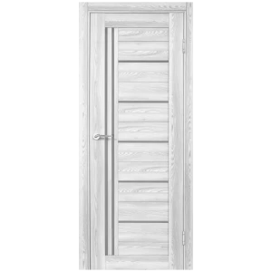 Комплект двери Новара Вертикаль остекленная 80x200 см ПВХ цвет ривьера айс без доборов