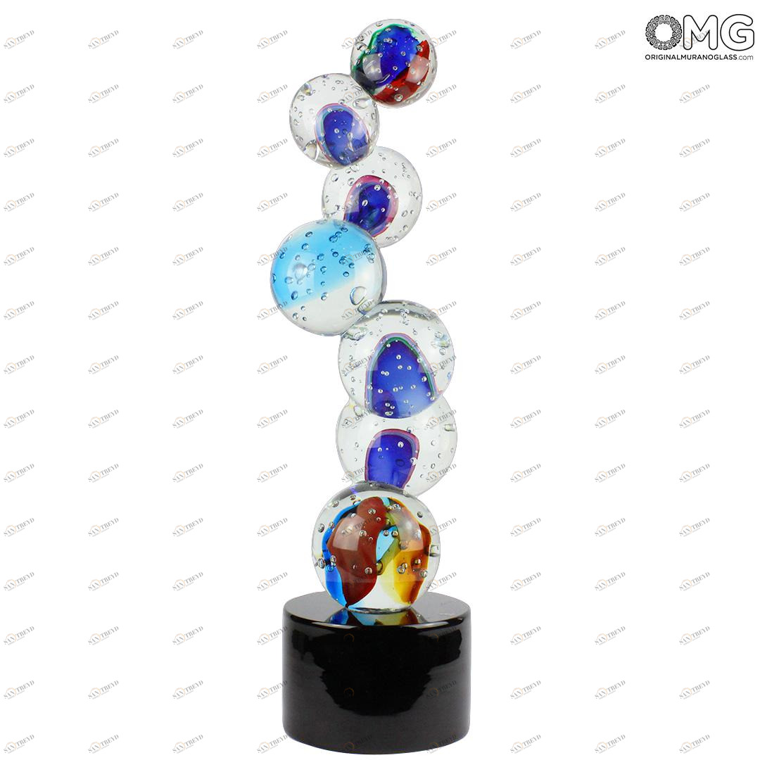 2246 ORIGINALMURANOGLASS Скульптура из муранского стекла Планеты 23 см 