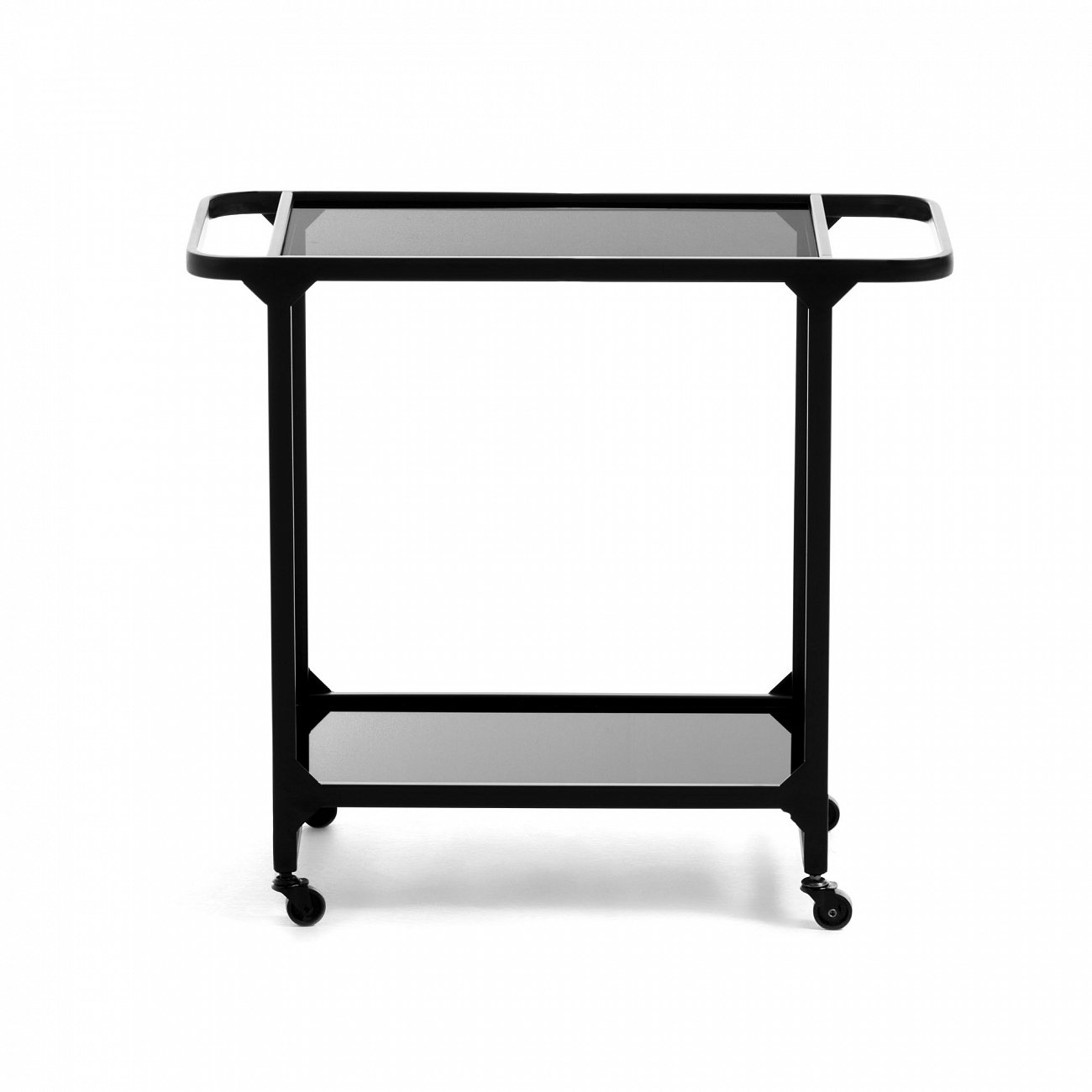 Столик сервировочный на колесиках черный 75 см Duilia от La Forma LA FORMA  345064 Бежевый  - Вид №1
