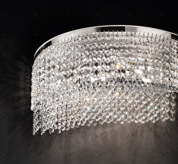 Masiero Бра из хромированного металла с кристаллами Impero & deco sun-id-1457085