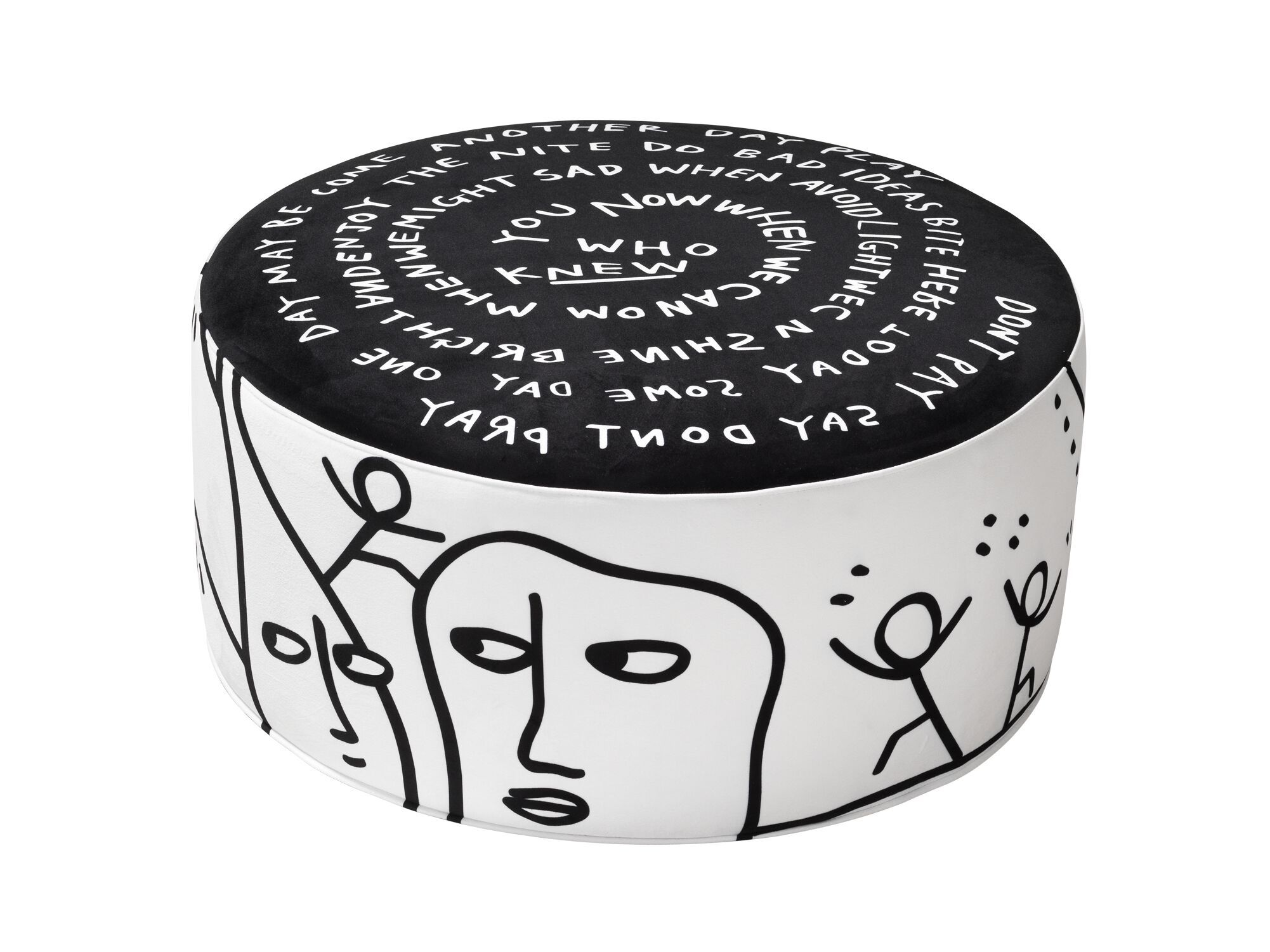 Круглый пуф Qeeboo Linescapes ARCH-00031312